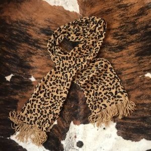 Fringe Cheetah print scarf